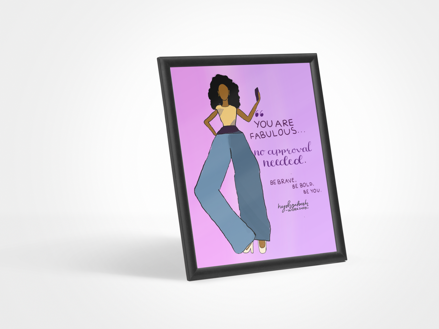 No Approval Needed Illustration 3 Piece Set and Frame